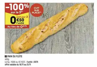 Leader Price Pain Ou Flûte offre