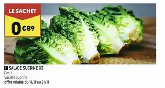 Leader Price Salade Sucrine X3 offre