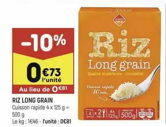 Riz Long Grain