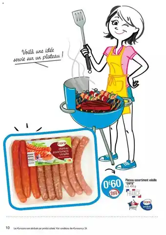 Cora x Carrefour Plateau Assortiment Volaille offre