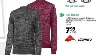 Lidl Pull Femme Lycra Ecovero offre