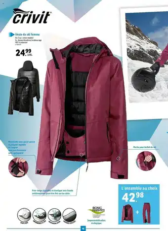 Promo Veste De Ski Femme chez Lidl