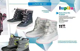 Lidl Bottes D'hiver Fille Ou Garçon offre