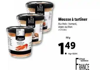 Lidl Mousse à Tartiner Deluxe offre