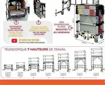 Loxam Télescopique 7 Hauteurs De Travail offre