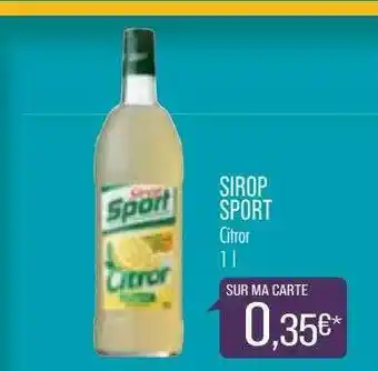 Match Sirop Sport Citror offre