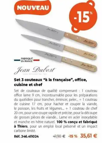 Mathon Set 3 Couteaux offre