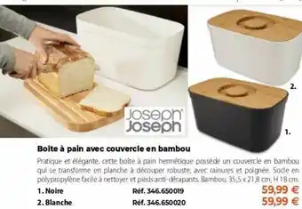 Boîte à Pain Avec Couvercle En Bambou Joseph Joseph