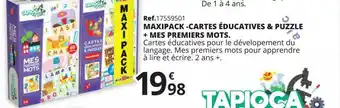 Maxi Toys Maxipack -cartes éducatives & Puzzle + Mes Premiers Mots offre