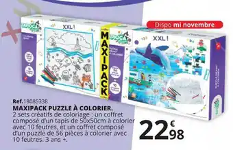 Maxi Toys Maxipack Puzzle à Colorier offre