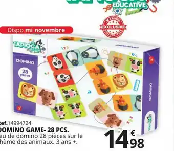 Domino Game-28 Pcs Tapioca