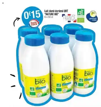 Cora x Carrefour Lait Demi-écrémé Uht offre