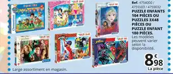 Maxi Toys Puzzle Enfants 140 Pièces Ou Puzzles 3x48 Pièces Oui Puzzle Enfant 180 Pièces offre