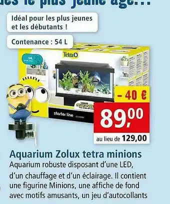 Maxi Zoo Aquarium Zolux Tetra Minions offre