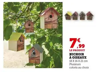 Hyper U Nichoir à oiseaux offre