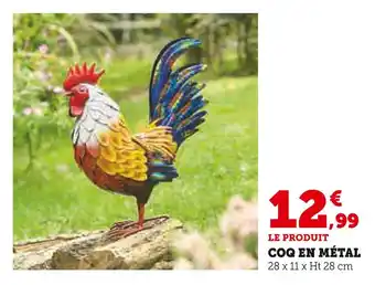 Hyper U Coq en métal offre