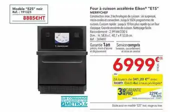 METRO Four à Cuisson Accélérée Eikon offre