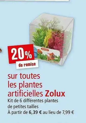 Maxi Zoo Plantes Artificielles Zolux offre