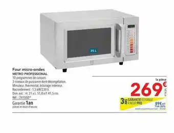 METRO Four Micro-ondes Metro Professional offre