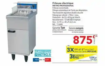 METRO Friteuse électrique Metro Professional offre