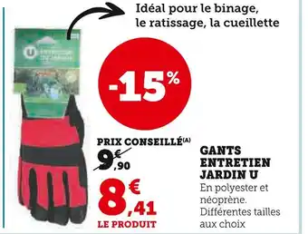 Hyper U U Gants entretien jardin offre