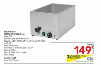METRO Bain-marie Metro Professional offre