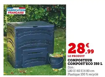 Hyper U COMPOSTEUR COMPOST'ECO 350 L offre