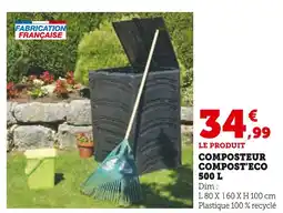 Hyper U Composteur compost'eco 500 l offre