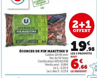 Hyper U U Écorces de Pin Maritime offre