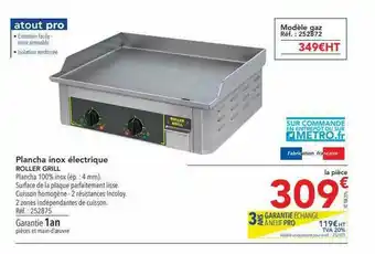 METRO Plancha Inox électrique Roller Grill offre