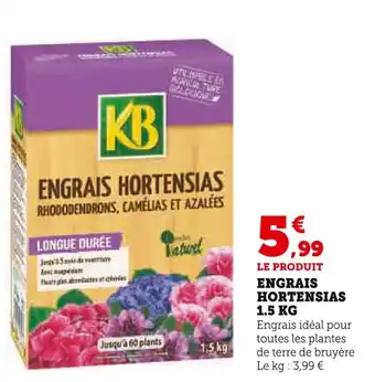 Hyper U KB Engrais hortensias offre