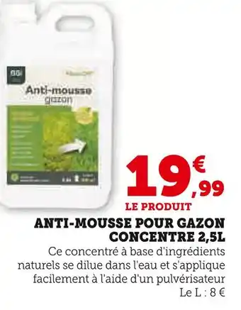 Hyper U Anti-mousse pour gazon concentre 2,5l offre