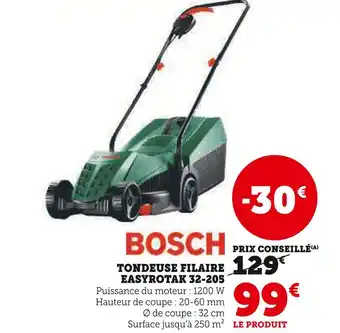 Hyper U BOSCH Tondeuse filaire easyrotak 32-205 offre