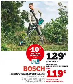 Hyper U BOSCH Débroussailleuse filaire offre