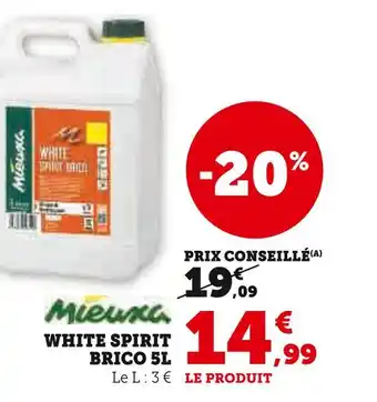 Hyper U White spirit brico 5l offre