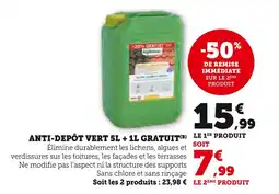 Hyper U Anti-dépôt vert 5l + 1l gratuit offre