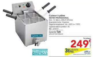 METRO Cuiseur à Pâtes Metro Professional offre