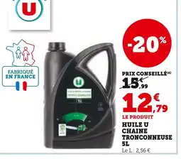 Hyper U U Huile u chaine tronconneuse 5l offre