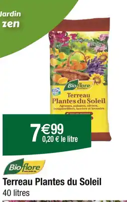 Carrefour BIOFLORE Terreau plantes du soleil offre