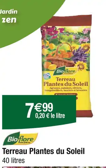 Carrefour BIOFLORE Terreau plantes du soleil offre