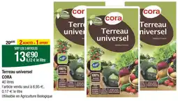 Carrefour CORA Terreau universel offre