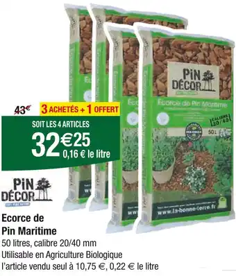 Carrefour Pin Décor Ecorce de Pin Maritime offre