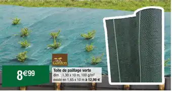 Carrefour IDEAL GARDEN Toile de paillage verte offre