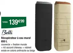 Carrefour Belli Récupérateur à eau mural 650 L offre