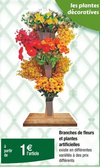 Carrefour Branches de fleurs et plantes artificielles offre