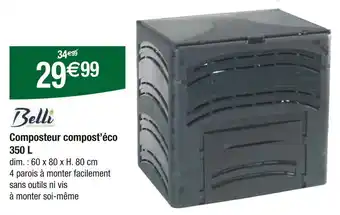 Carrefour BELLI Composteur compost’éco 350 L offre