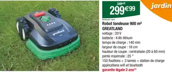 Carrefour GREATLAND Robot tondeuse 900 m² offre