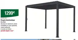 Carrefour Pergola bioclimatique 4 x 3 m offre