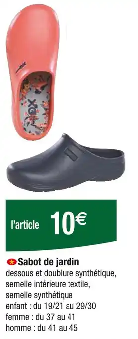 Carrefour Sabot de jardin offre