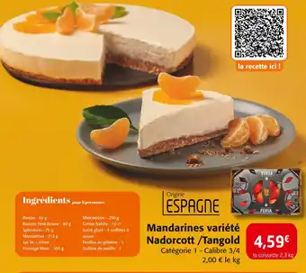 Colruyt Mandarines variété Nadorcott/Tangold offre